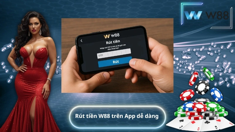 Rút tiền W88 trên App dễ dàng