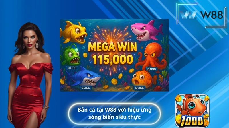 Bắn cá tại W88 với hiệu ứng sóng biển siêu thực