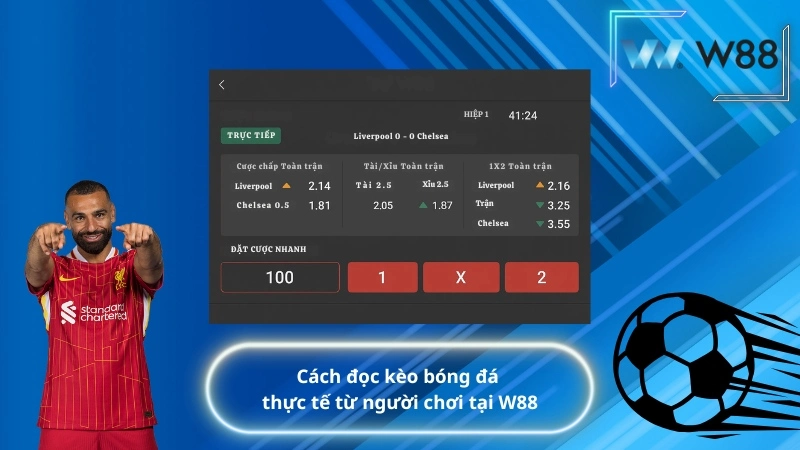 Cách đọc kèo bóng đá thực tế từ người chơi tại W88