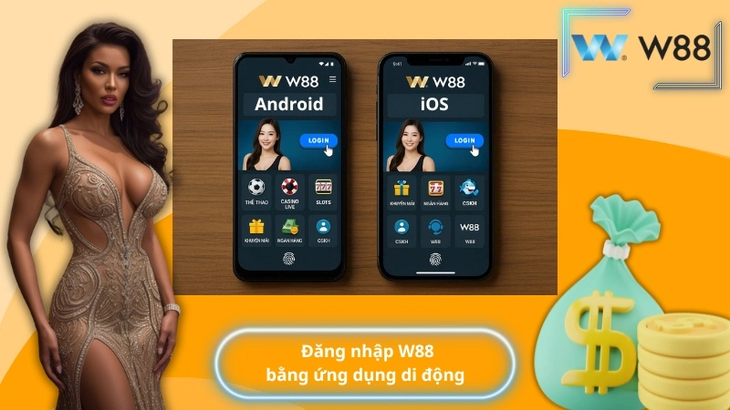 Đăng nhập W88 bằng ứng dụng di động
