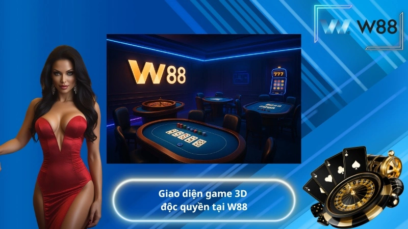 Giao diện game 3D độc quyền tại W88