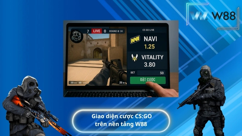 Giao diện cược csgo trên nền tảng W88