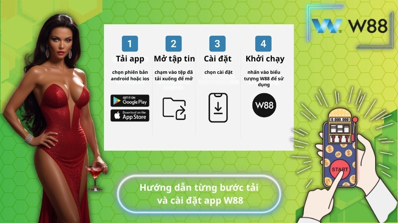 Hướng dẫn từng bước tải và cài đặt app W88