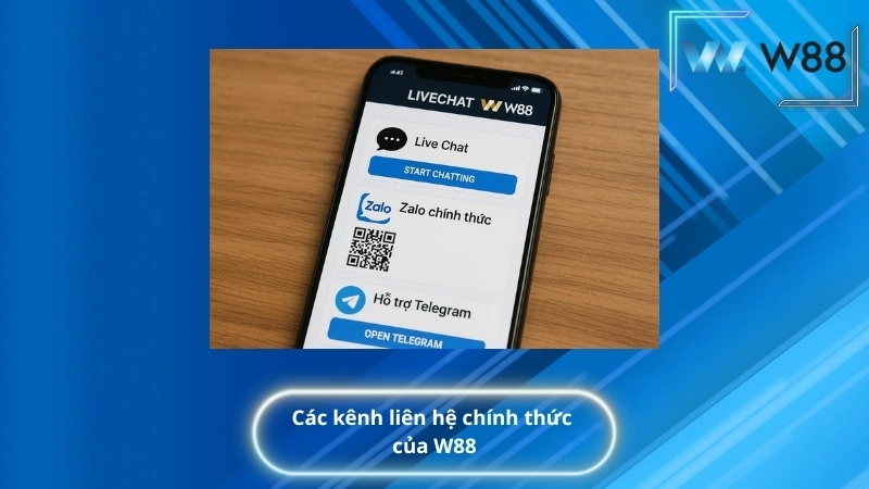 Các kênh liên hệ chính thức của W88