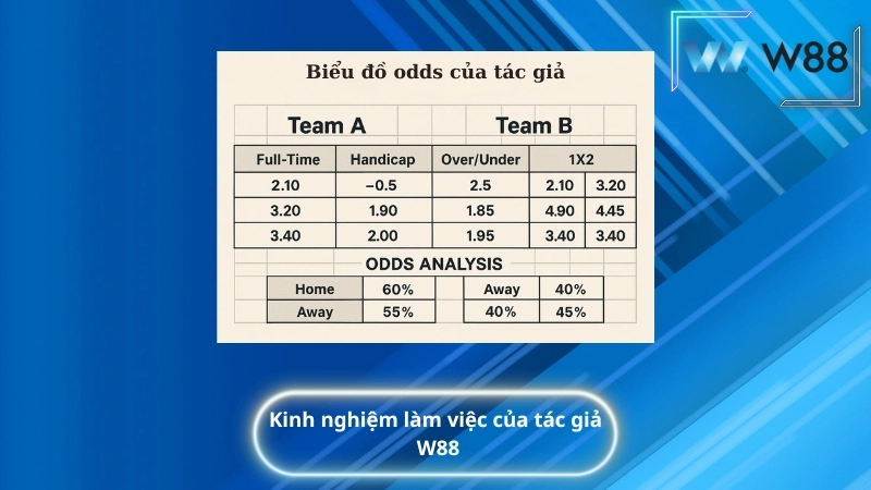 Kinh nghiệm làm việc của tác giả W88