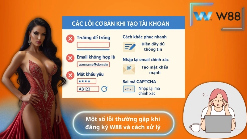 Một số lỗi thường gặp khi đăng ký W88 và cách xử lý