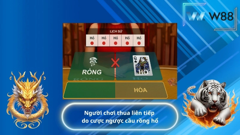 Người chơi thua liên tiếp do cược ngược cầu rồng hổ