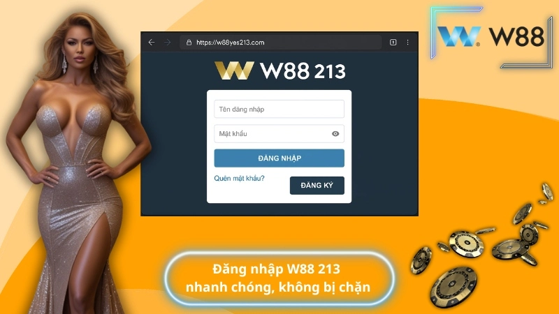 Đăng nhập W88 213 nhanh chóng, không bị chặn