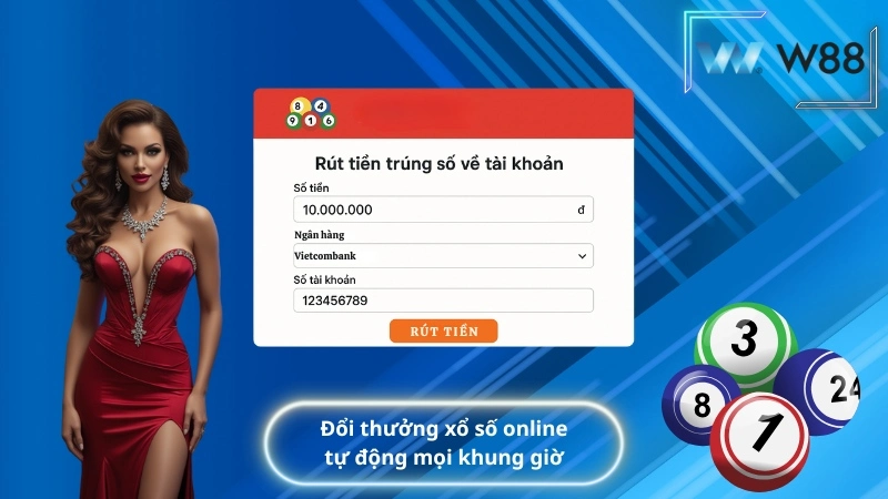 đổi thưởng xổ số online tự động mọi khung giờ