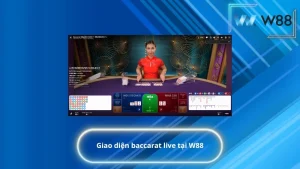 Giao diện baccarat live tại W88