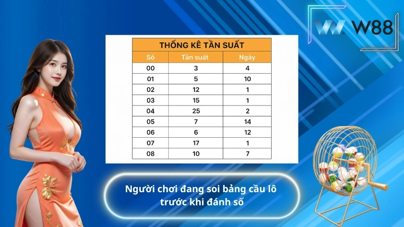 Người chơi đang soi bảng cầu lô trước khi đánh số