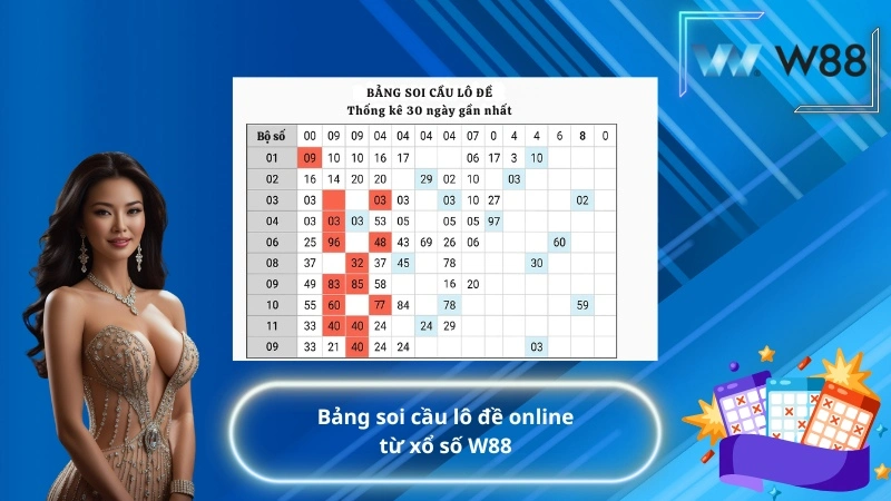 Bảng soi cầu lô đề online từ xổ số W88