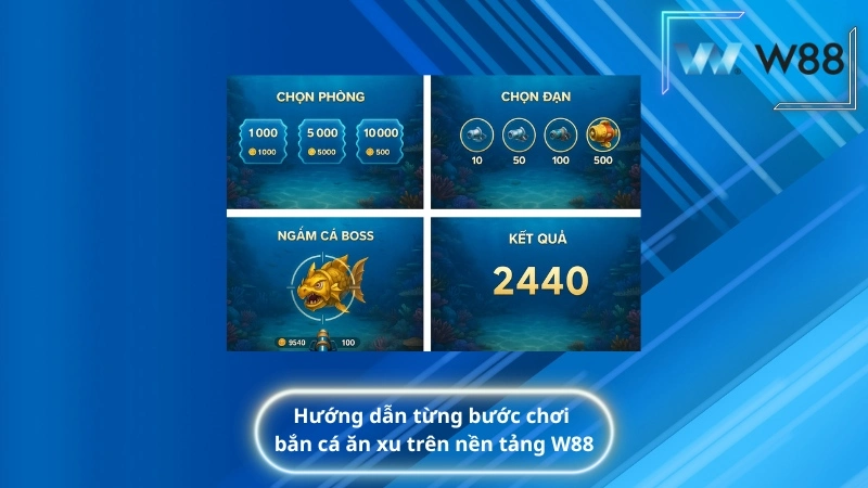 Hướng dẫn từng bước chơi bắn cá ăn xu trên nền tảng W88
